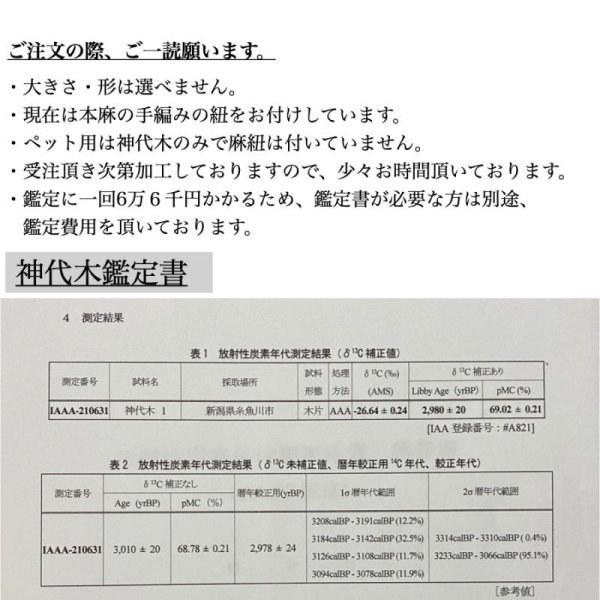 画像7: 【縄文時代の眠り木】神代木ネックレス鑑定書付きも可能。【3-5-0306】 (7)